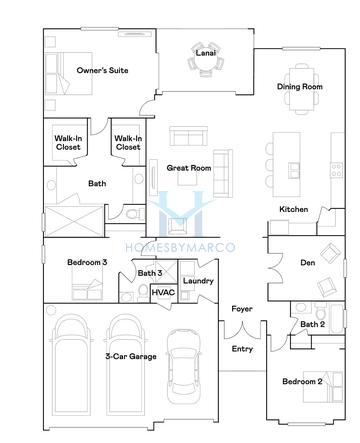 Summervile model in The Place at Corkscrew, Estero, FL, built by Lennar