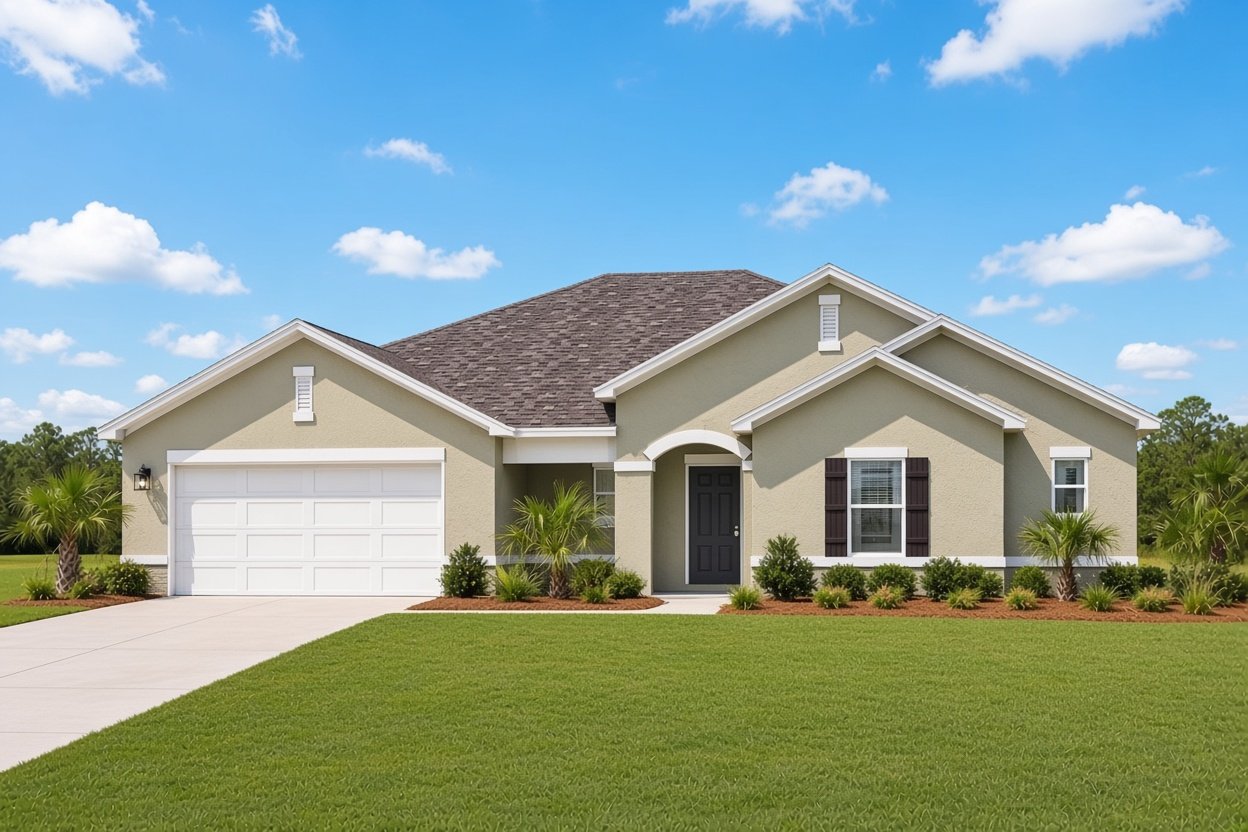 Edinburg model in Grand Oaks on Lake Damon, Avon Park, FL, built by Century Communities