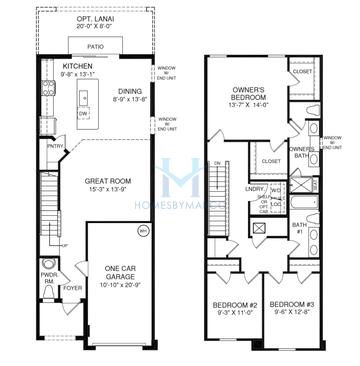 Photos of the Mayport model in the Amber Creek Townhomes subdivision in Lakewood Ranch, FL