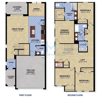 Photos of the Mustang model in the Blue Springs Reserve Townhomes subdivision in Groveland, FL