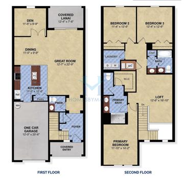 Photos of the Legacy model in the Blue Springs Reserve Townhomes subdivision in Groveland, FL