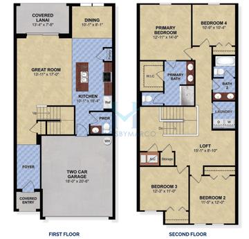 Photos of the Sovereign model in the Blue Springs Reserve Townhomes subdivision in Groveland, FL