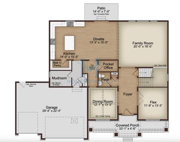 Breckenridge model in Marble Landing, Lemont, IL, built by Beechen & Dill Homes, Inc.