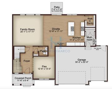 Brighton model in Marble Landing, Lemont, IL, built by Beechen & Dill Homes, Inc.