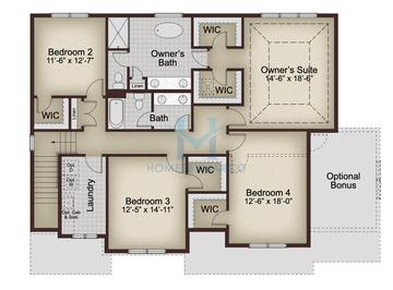 Brighton model in Marble Landing, Lemont, IL, built by Beechen & Dill Homes, Inc.