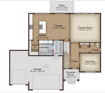 Saybrook A model in Marble Landing, Lemont, IL, built by Beechen & Dill Homes, Inc.