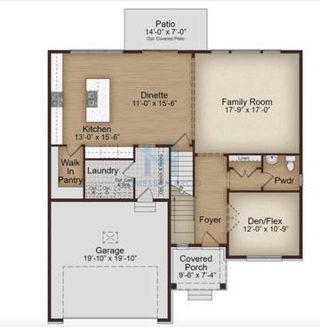 Photos of the Saybrook A model in the Marble Landing subdivision in Lemont, IL