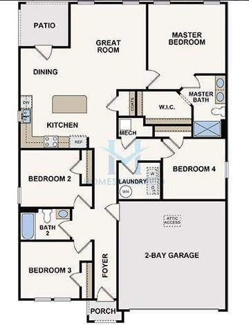 Hudson model in Piper Glen, Oswego, IL, built by M/I Homes