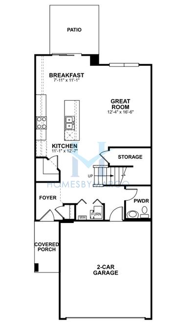 Photos of the Campbell model in the The Townes at Farmingdale subdivision in Woodridge, IL