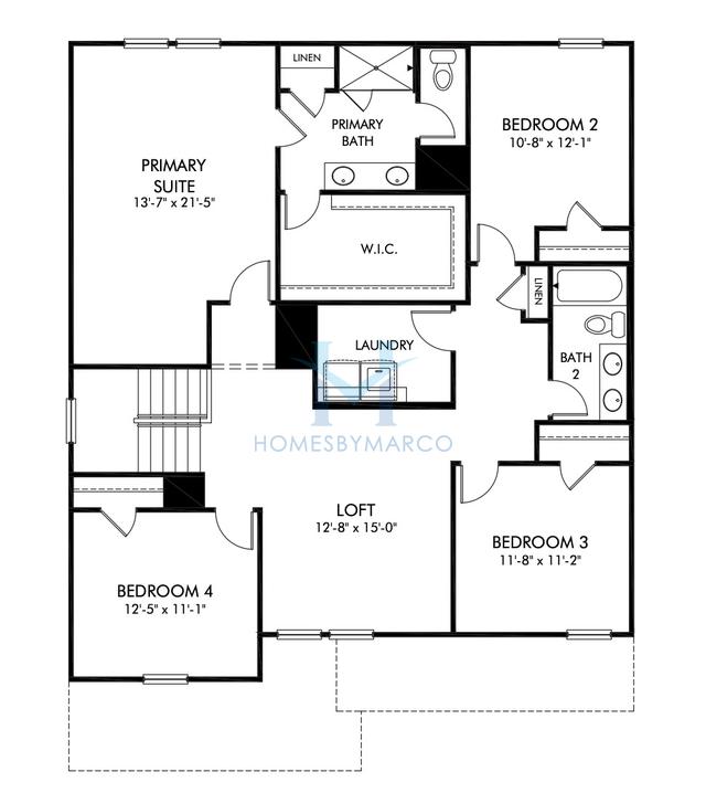 Chatham model in Martin Springs, Lawrenceville, GA, built by Meritage Homes
