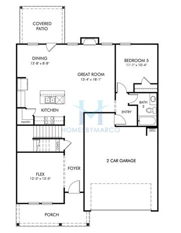 Photos of the Chatham model in the Simpson Farms subdivision in Monroe, NC