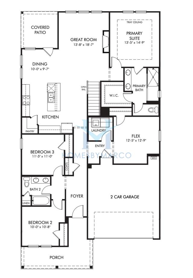 Taylorsville model in Vines at Mill Creek, Braselton, GA, built by Meritage Homes