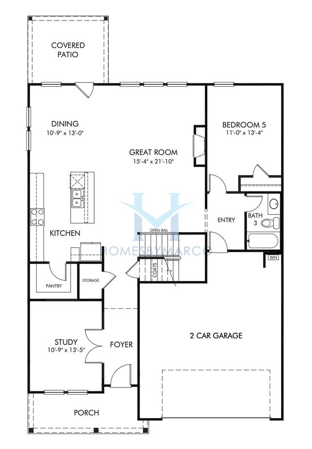 Johnson model in Stoneybrook Station, Huntersville, NC, built by Meritage Homes