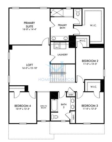 Johnson model in Shopton Point, Charlotte, NC, built by Meritage Homes