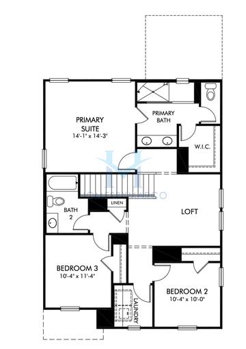 Dallas Basement model in Avalon, Conyers, GA, built by Meritage Homes