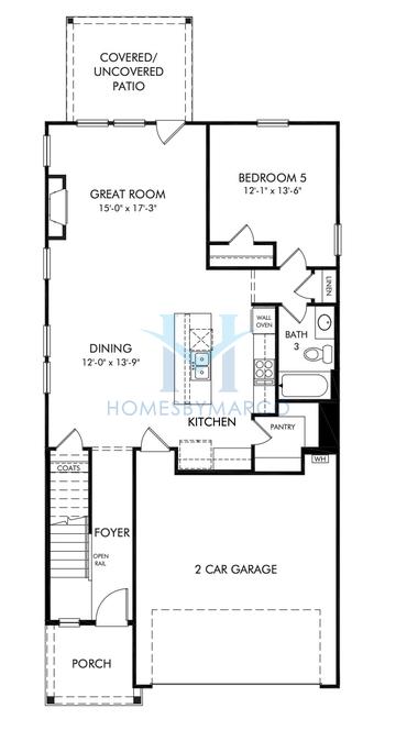 Paisley Basement model in Hemingway, Cumming, GA, built by Meritage Homes