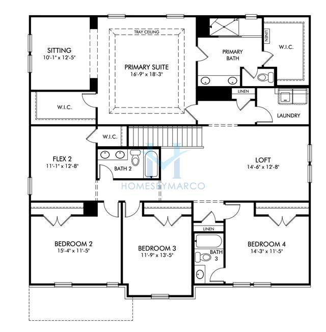 Redford Basement model in Vines at Mill Creek, Braselton, GA, built by Meritage Homes