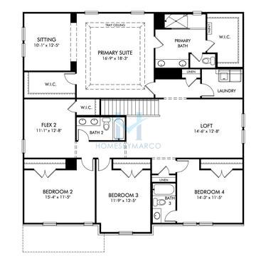 Redford Basement model in Vines at Mill Creek, Braselton, GA, built by Meritage Homes