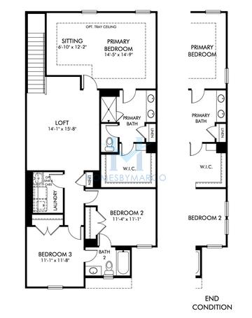 Cartwright model in Willowcrest, Mableton, GA, built by Meritage Homes