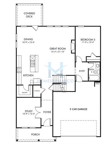 Photos of the Johnson Basement model in the Vistas at Towne Mill subdivision in Canton, GA