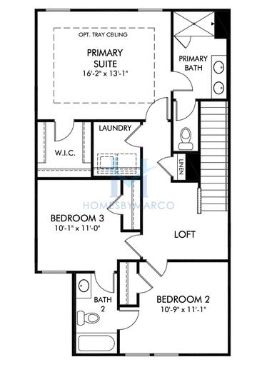 Pearl Interior Unit model in Eagles Hill, Stockbridge, GA, built by Meritage Homes