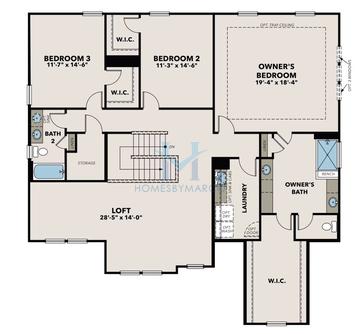 Hampton model in Melody Lakeside Estates, Buford, GA, built by Davidson Homes