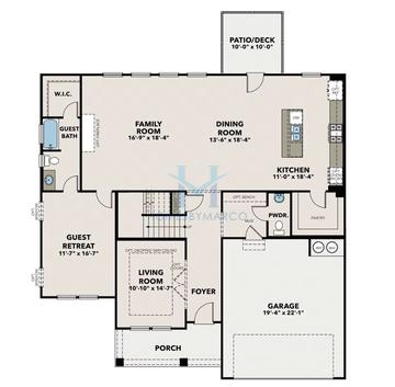 Hampton model in Melody Lakeside Estates, Buford, GA, built by Davidson Homes