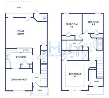 Photos of the Oak model in the Villas at Pleasant Wood subdivision in Decatur, GA