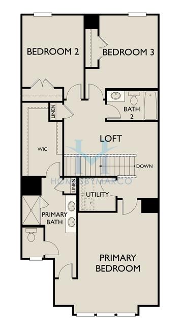 Foxglove model in Reverie on Cumberland, Atlanta, GA, built by Ashton Woods Homes