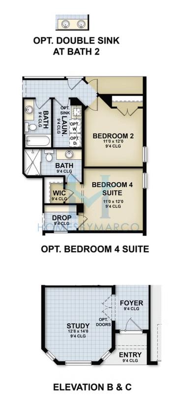 Hampton II model in Highfield at Twisted Oaks, Wildwood, FL, built by Park Square Homes