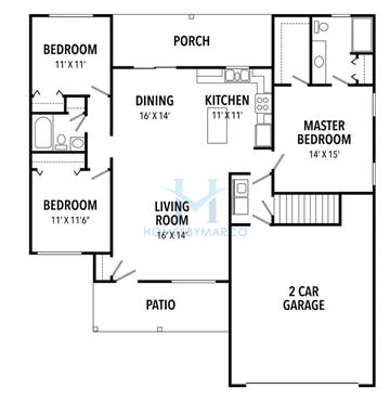 Photos of the Cheshire model in the Hunters Chase subdivision in Beecher, IL