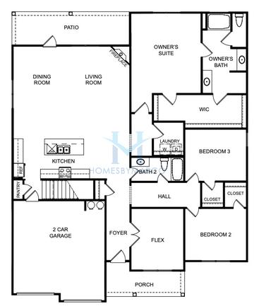 Photos of the Ashton II model in the Stephens Landing subdivision in Loganville, GA