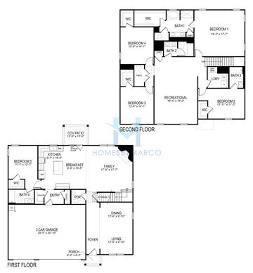 Photos of the Mansfield model in the Falcon Landing subdivision in Gainesville, GA