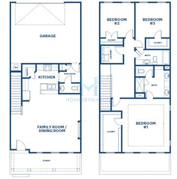 Photos of the Denton model in the Brookland Commons subdivision in Monroe, GA