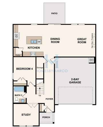 Photos of the Presley model in the Kingsley Creek subdivision in Lithonia, GA