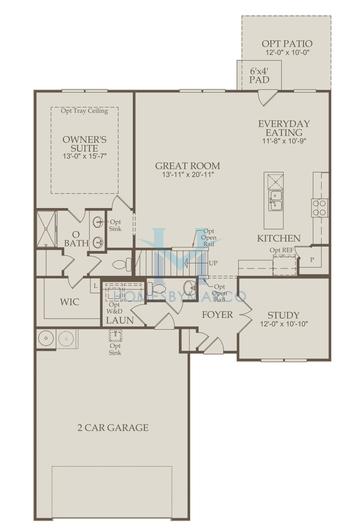 Photos of the Hartwell model in the Berkeley Mill subdivision in Cumming, GA