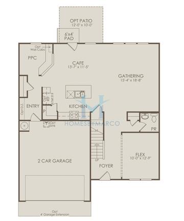 Photos of the Mercer model in the Forest Creek subdivision in Waxhaw, NC