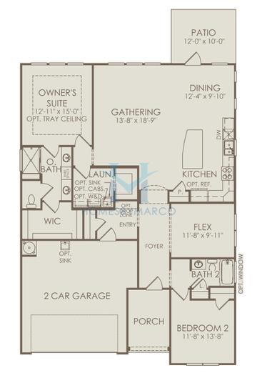 Photos of the Abbeyville model in the Del Webb Chateau Elan subdivision in Hoschton, GA