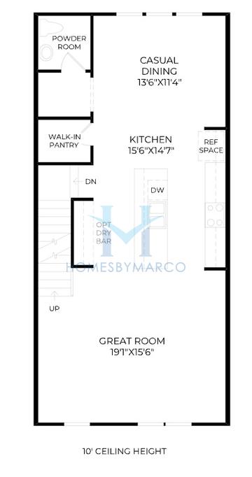 Adair model in 568 West, Atlanta, GA, built by Toll Brothers