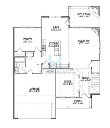 Ashley I model in Creekside at Magnolia, Bremen, GA, built by Crawford Creek Communities