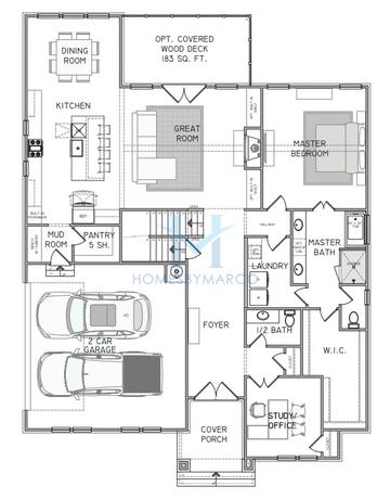 Scarlett model in Long Hollow Landing, Gainesville, GA, built by David Patterson Homes