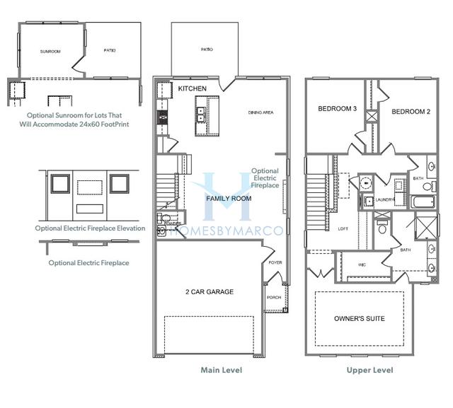 Photos of the Carrington model in the The Enclave at Mill Creek subdivision in Dacula, GA