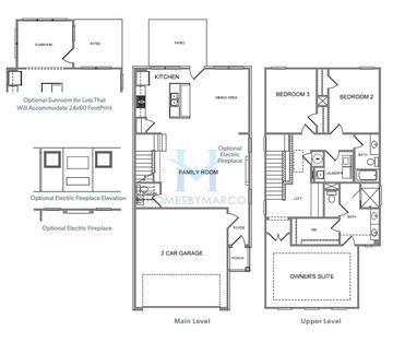 Photos of the Carrington model in the The Enclave at Mill Creek subdivision in Dacula, GA