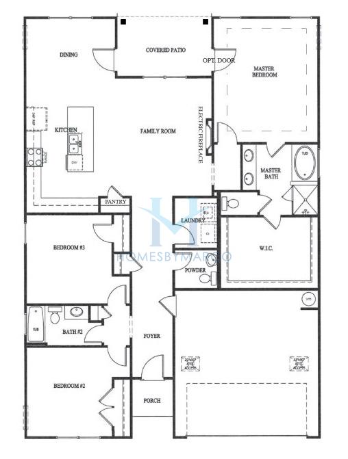 Photos of the Ellington model in the Chimney Oaks subdivision in Homer, GA