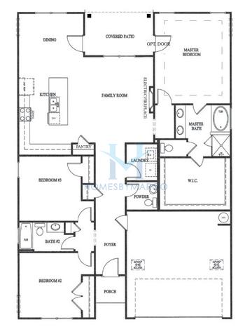 Photos of the Ellington model in the Chimney Oaks subdivision in Homer, GA