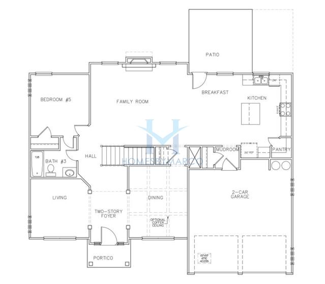 Donovan model in Fairways at Durham Lakes, Fairburn, GA, built by Stephen Elliott Homes