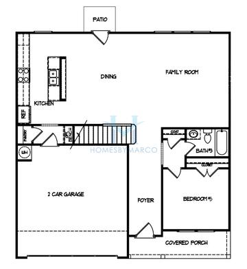 Baxley model in Waterside at Riverwalk, Bethlehem, GA, built by My Home Communities