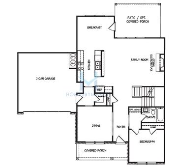 Photos of the Harcrest model in the Sutton's Landing subdivision in Statham, GA