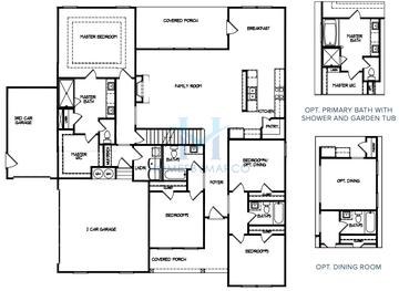 Photos of the Rosewood II model in the Cotton Creek subdivision in Good Hope, GA