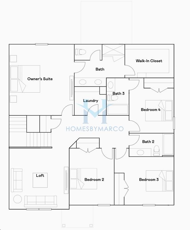 Portland model in Buice Lake, Acworth, GA, built by Lennar